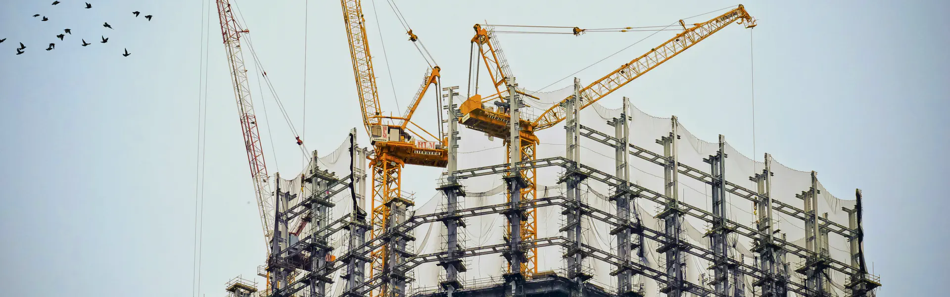 New commercial building under construction in London