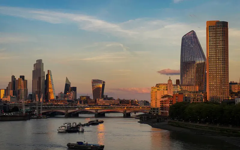 London skyline with landmark commercial buildings