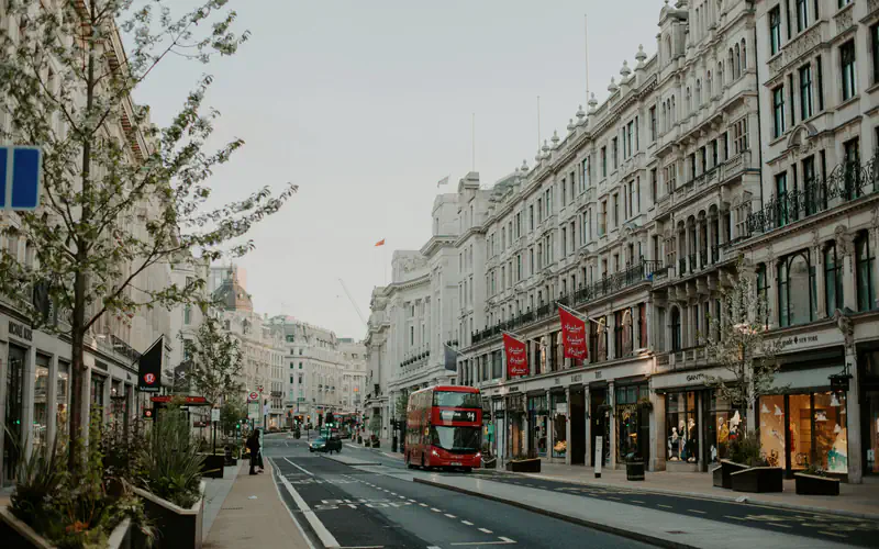 Mix of commercial buildings across London